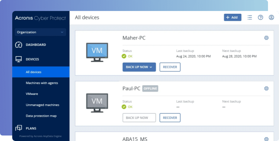acronis easy management