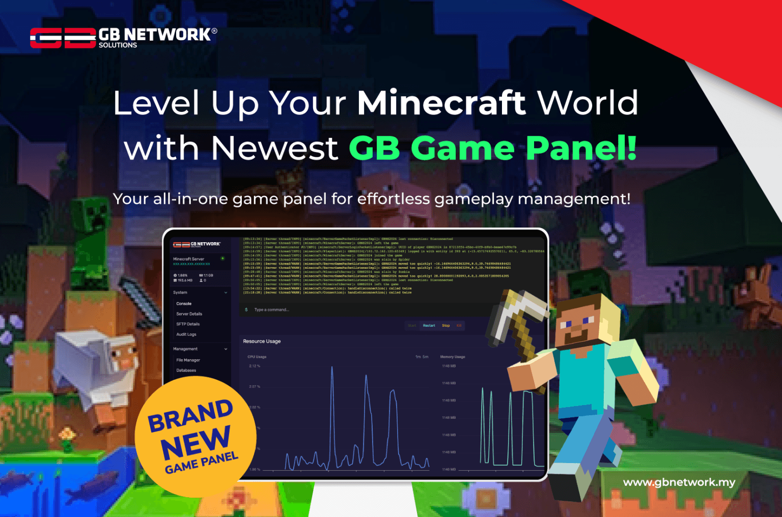 Level Up Your Minecraft World with Newest GB Game Panel!