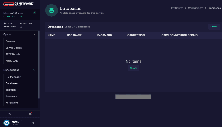 Minecraft Databases