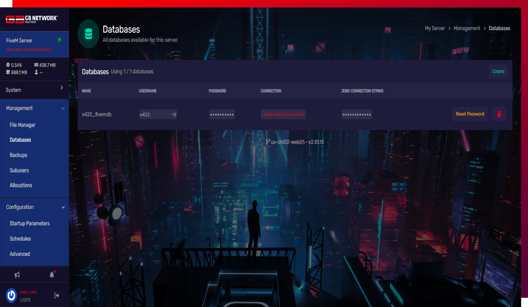 fiveM server database